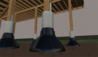 footing forms give decks stability